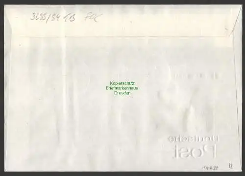 B-14638 DDR FDC 1989 3289 - 3294 Erzgebirgische Leuchterspinnen überg. Stempel