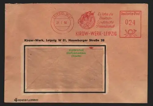 B10602 Brief DDR Propaganda DSF Es lebe die Deutsch Sowjetische Freundschaft