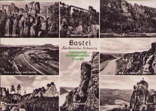 155637 DDR Privatganzsache 15 Pfg. Bastei 1961 bedarfsverwendet SST Bastei