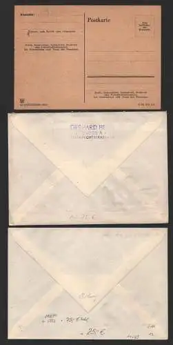 B-14589 3x Brief / Karte DDR 893 - 894 Georgi Dimitroff FDC 18.6.62 1962
