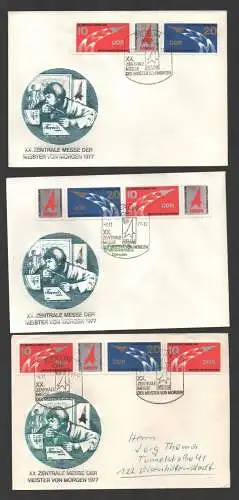 B-14615 10x DDR FDC 1977 2268 2269 ZD Kombination sehr seltener privater FDC