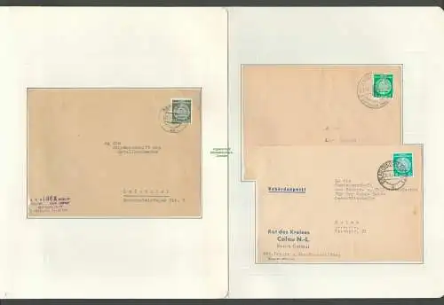 B5324 DDR Dienst 13 Briefe ex 18 - 28 1x Postkarte Frühverwendung 20 vor 1.10.54