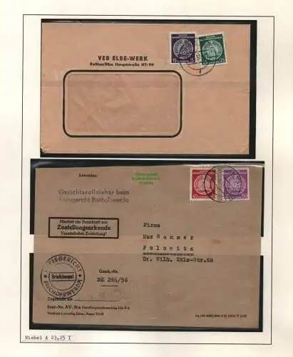 B11574 6x Brief DDR Dienst Wildau Einschreiben Görlitz Eilbrief Berlin Treptow