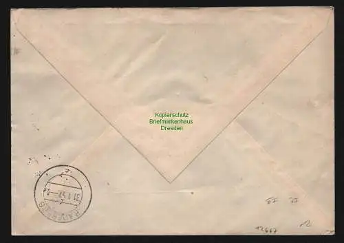 B12667 DDR Dienst 16 EF Eilboten Brief Schönebeck Elbe an Sachsenwerk Radeberg