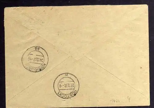 B1474 DDR ZKD 12 Kontrollzahl 9008 Brief Nordhausen geprüft BPP VEB Schwermaschi
