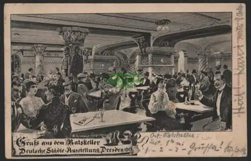151616 AK Dresden  Ratskeller Deutsche Städte Ausstellung Offizielle Postkarte
