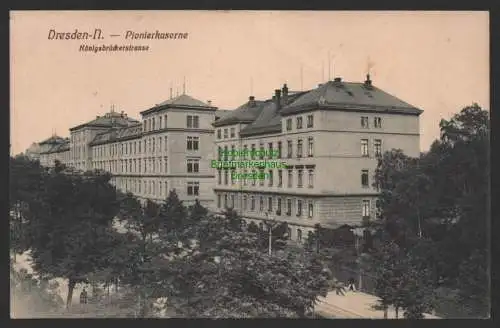 151965 AK Dresden Neustadt Pionierkaserne Königsbrückerstrasse um 1910