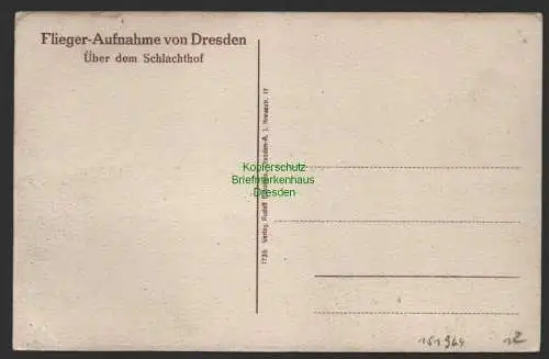 151964 AK Flieger Aufnahme von Dresden Über dem Schlachthof um 1910 Luftbild