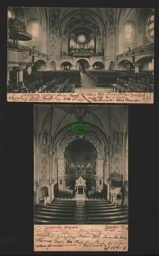 146857 2 AK Dresden Jacobikirche Altarseite 1902 Orgelseite je als Eilboten fran