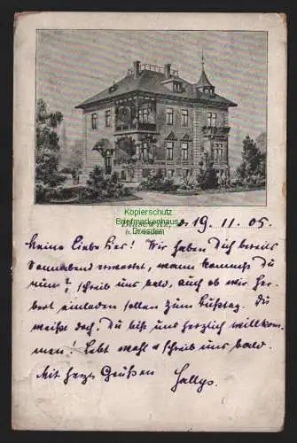 147662 AK Dresden Blasewitz 1905 markannte Villa