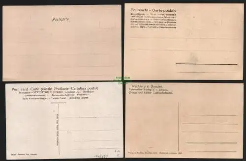 149559 4 AK Dresden Weisser Hirsch Lahmann Sanatorium Wachberg Loschwitz um 1905