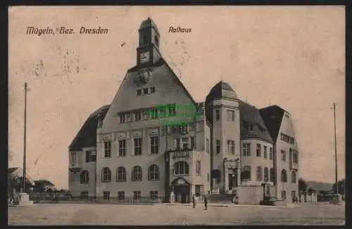 149931 AK Mügeln Bez. Dresden Rathaus Vollbild 1915