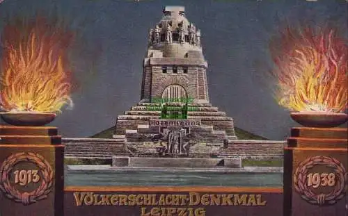 154731 AK Leipzig Völkerschlachtdenkmal Festpostkarte 25 Jahre 1913 - 1938