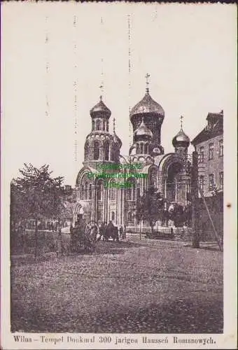 154730 AK Wilna Vilnius Litauen 1916 Tempel Kirche Haussen Romanowych