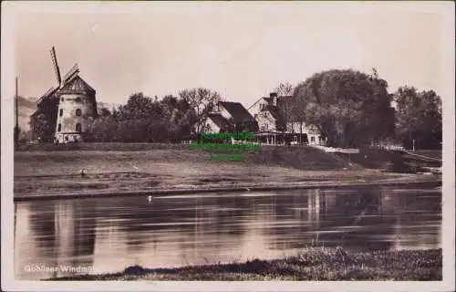 154718 AK Dresden 1937 Fotokarte Gohliser Windmühle an der Elbe