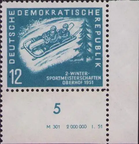 2973 DDR **  280 DV Wintersportmeisterschaften Oberhof 1951