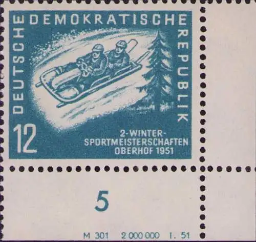 2972 DDR **  280 DV Wintersportmeisterschaften Oberhof 1951