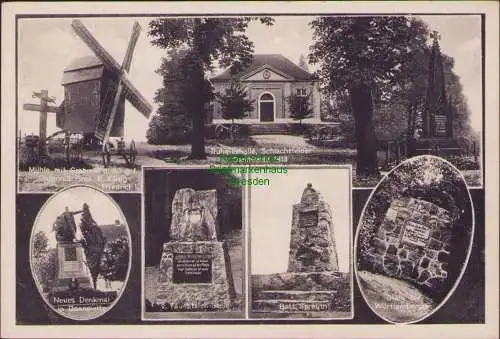 157990 AK Jüterbog 1938 Windmühle Mole Denkmal Dennewitz Ruhmeshalle 1813