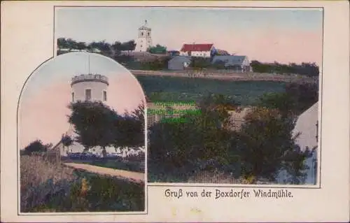 153048 AK Boxdorfer Windmühle 1909 Verlag Kunstanstalt Schulze Moritzburg