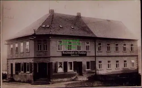 156769 AK Schmiedeberg i Schlesien Fotokarte Kreditanstalt der Deutschen um 1920