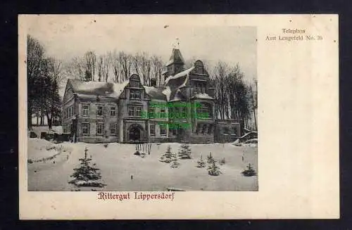 131896 Ansichtskarte Lippersdorf Erzgebirge Rittergut 1908 Amt Lengefeld