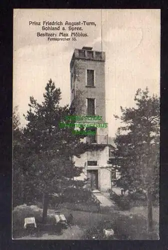 131899 AK Sohland Spree Prinz Friedrich August Turm Aussichtsturm 1910
