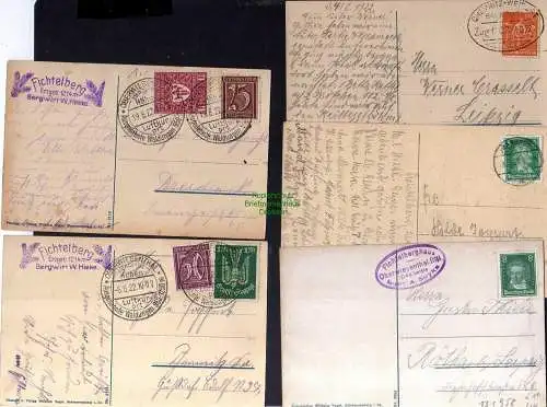 131958 5 AK Oberwiesenthal Kreisheim Turnkreis Fichtelberg Bergwirt Hieke 1922