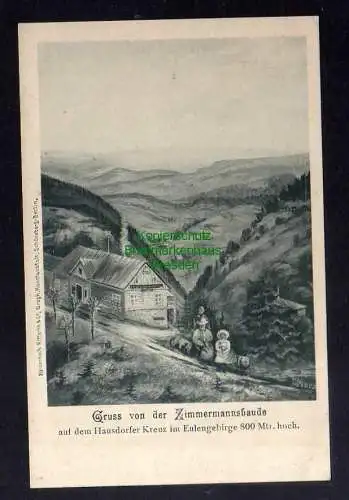 132006 AK Zimmermannsbaude Hausdorfer Kreuz Eulengebirge um 1905