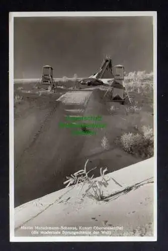 131951 AK Oberwiesenthal Martin Mitschmann Schanze Fotokarte Winter Schnee 1940