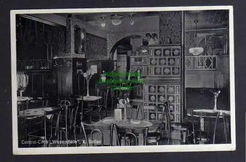 132084 AK Holzminden Restaurant Central Cafe Weserdiele Innenansicht 1939 Feldp