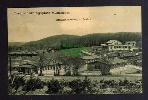 132059 AK Truppenübungsplatz Münsingen Offiziersbaracken Casino 1916