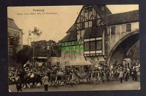 132086 Ansichtskarte Hamburg 1909 16. Deutsches Bundesschiessen Wagen eines Hohen Rats