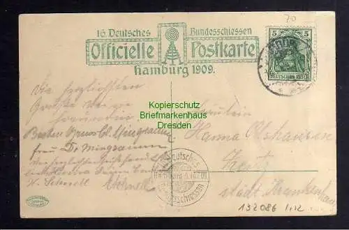 132086 AK Hamburg 1909 16. Deutsches Bundesschiessen Wagen eines Hohen Rats