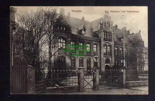 132162 AK Husum Kgl. Hermann Tast Gymnasium 1922