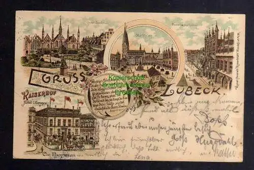 132173 AK Lübeck Litho 1902