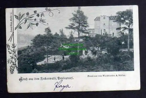 132118 AK Reckerwald Bendestorf 1901 Pensionat zum Waldfrieden Jesteburg