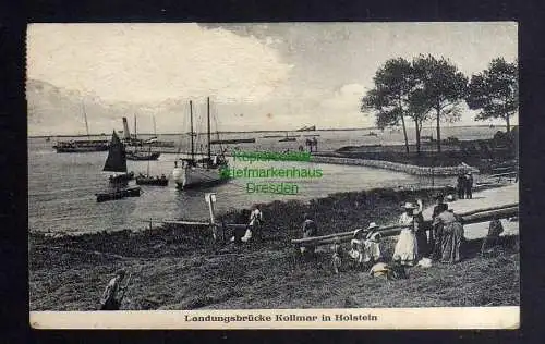 132109 AK Landungsbrücke Kollmar in Holstein 1920
