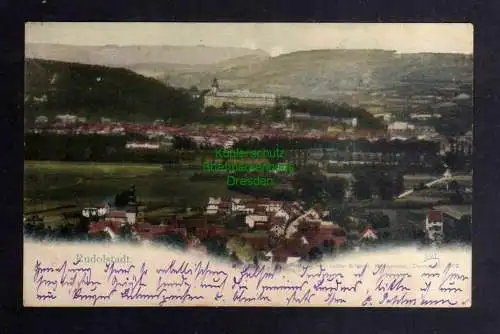 130764 AK Rudolstadt 1909 Panorama