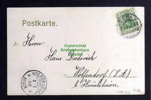 130752 AK Gera Reuss Kaiser Wilhelmstrasse 1904