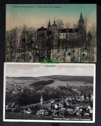 130795 2 AK Neuhausen Erzg. Schloß Purschenstein 1940 1912