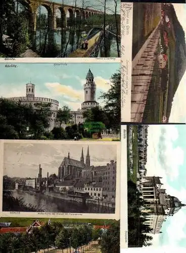 130601 6 AK Görlitz 1900 - 1925  Viadukt Laufsteg Ruhmeshalle Kaisertrutz