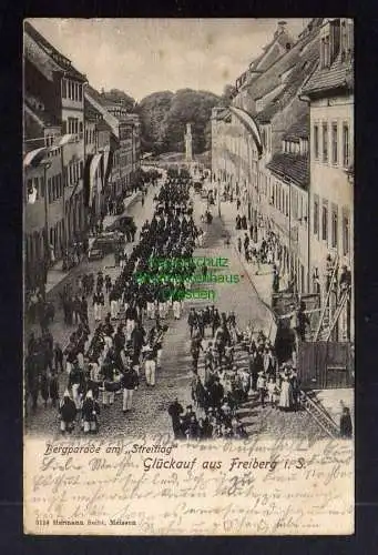 130442 AK Freiberg Sa. 1901 Bergparade am Streittag