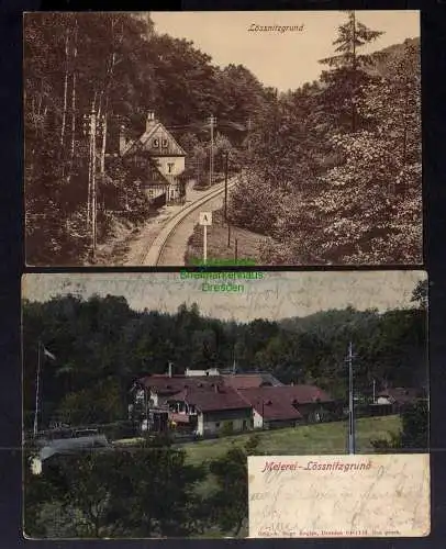 130669 2 AK Meierei Lössnitzgrund 1906