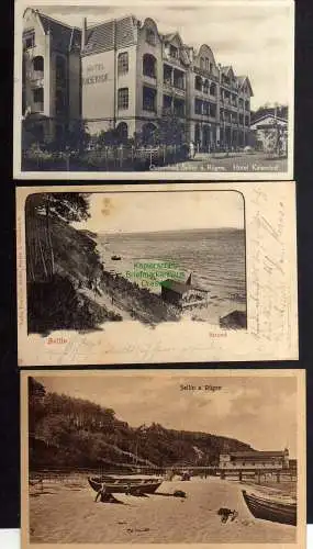 130704 3 AK Sellin Rügen Hotel Kaiserhof 1930 Strandpavillon 1900 1922