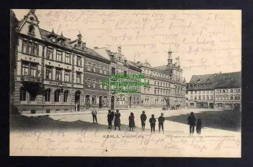 130754 AK Kahla Marktplatz Hotel zum Löwen 1905