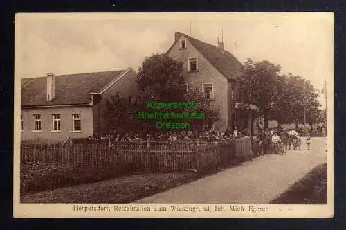 126814 AK Herpersdorf 1931 Restauration zum Wiesengrund Inh. Mich. Egerer