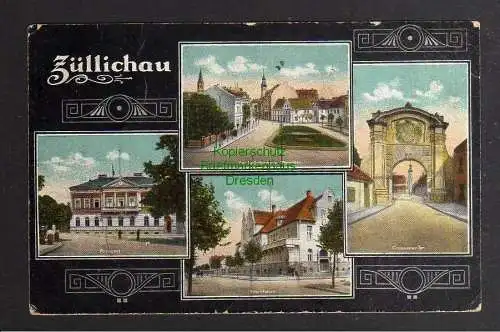 126713 AK Züllichau Sulechow 1918 Kreishaus Postamt Crossener Tor