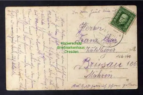 126170 AK Brezina Cihelna Pomnik Denkmal Handlung Geschäft 1928