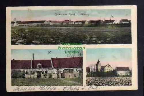 126292 AK Mühlberg Boragk u. Altenau BorakKirche Panorama 1930