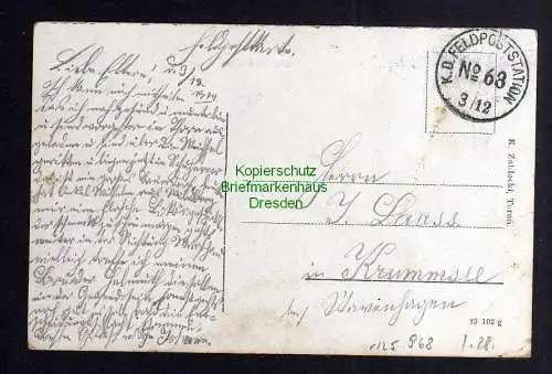 125968 AK Ciechocinek 1914 Ulica Wloclawska K.D. Feldpoststation 63